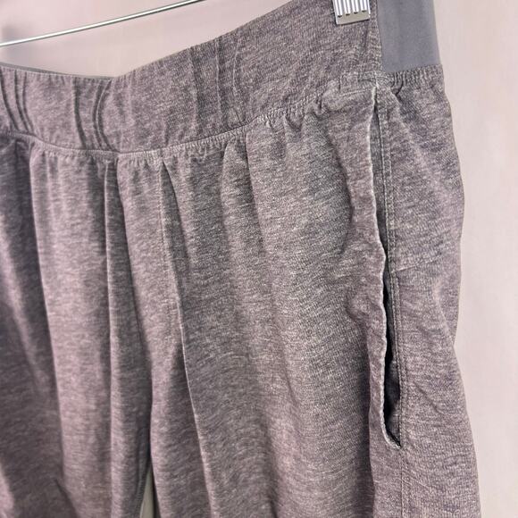 Lululemon Lined Training Shorts Gray Yellow Zip Mesh Pockets Men’s Large Workout - Picture 4 of 16